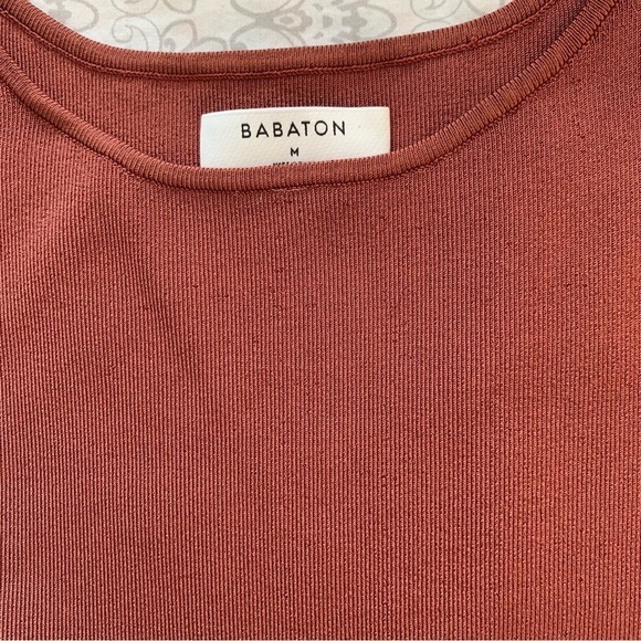 Aritzia Babaton Business Dress In Cider Gold Rust Color Size M Rare Find! - Picture 13 of 14